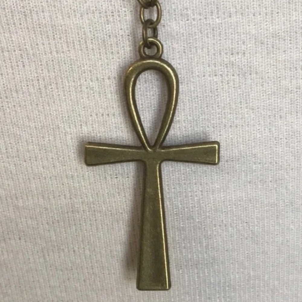 ANKH, IN BRONZE METAL, NECKLACE